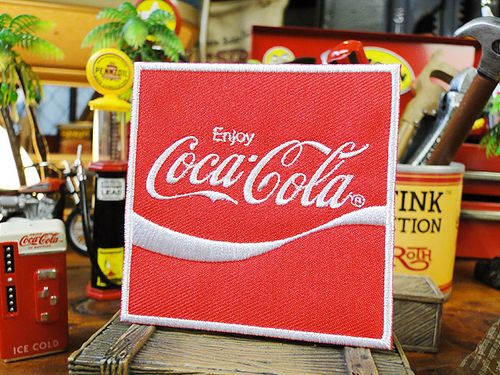 コカ・コーラブランド　ロゴワッペン　（スクエア）|コカ・コーラ|ワッペン