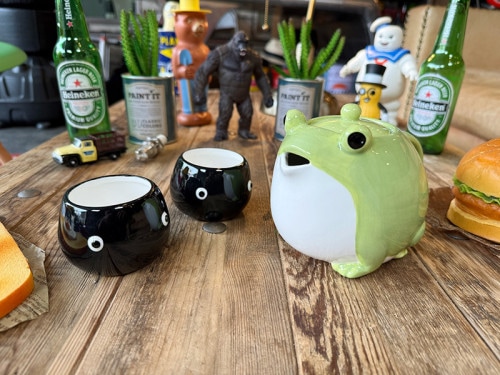 カエル親子　ティーセット　急須　（オタマジャクシのティーカップ2個付き）|キッチンツール/ランチョンマット|生活雑貨/キッチン雑貨