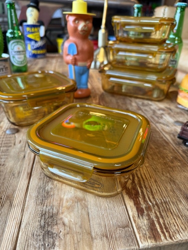 ヒートレジスタント　フードコンテナ　アンバー　（四角形/510ml/Sサイズ）　耐熱ガラス　単品|キッチンツール/ランチョンマット|生活雑貨/キッチン雑貨