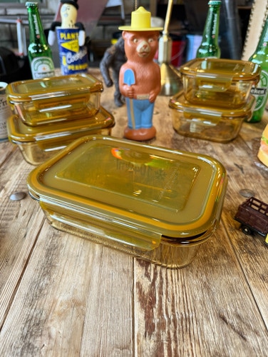 ヒートレジスタント　フードコンテナ　アンバー　（長方形/1040ml/Lサイズ）　耐熱ガラス　単品|キッチンツール/ランチョンマット|生活雑貨/キッチン雑貨