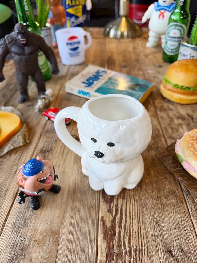 かわいい犬型マグ ビションフリーゼ マグカップ 340ml 陶器の通販