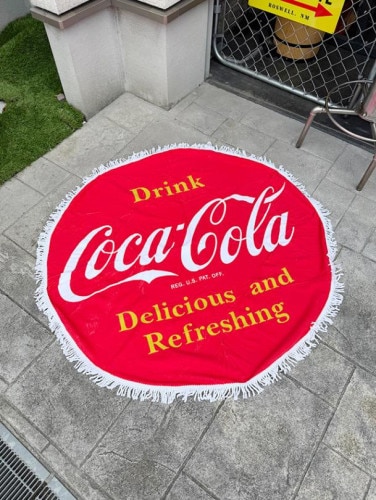 コカ・コーラ　サーキュラータオル　120cm　ラウンドタオル　ビーチタオル|インテリア雑貨|コカ・コーラグッズ