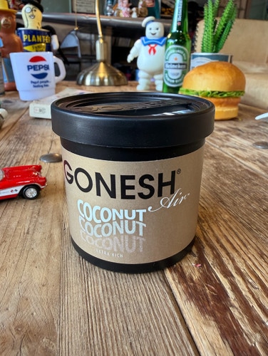 GONESH　ガーネッシュ　ゲルエアフレシュナー　（ココナッツの香り）|カーアクセサリー|男の秘密基地作りに！ガレージング雑貨