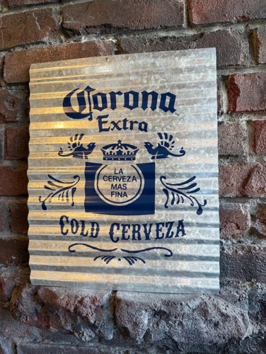 コロナ　エキストラ　ガルバナイズドサイン　看板|パブ/ビール/世界のお酒/バー/カジノ|ボクらの原点そして永遠！ブリキ看板