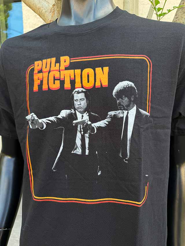 パルプフィクション Tシャツ M ムービーT 映画 ジュールス ビンセント 黒 映画 パルプフィクション オフィシャル Tシャツ （ヴィンセント