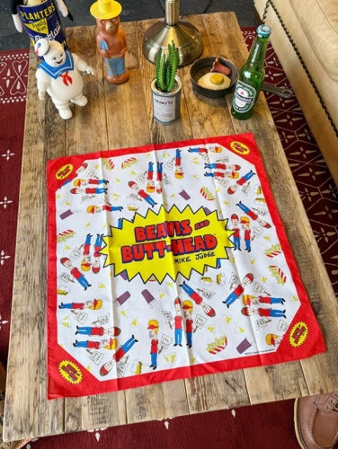 ビーバス&バットヘッド　バンダナ　（レッドフレーム）|海外ミュージシャングッズ/音楽関連グッズ|もはや店長すら迷子になるアメ雑ジャングル