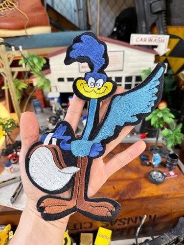 ヘルメット　ロードランナー　ビッグサイズ　ワッペン　24cm|ワッペン|男の秘密基地作りに！ガレージング雑貨