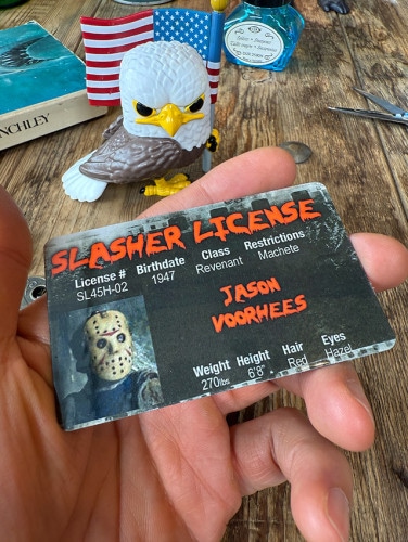 パロディ免許証　フェイマスピープル　ライセンスカード　（ジェイソン・ボーヒーズ）|映画関連グッズ|もはや店長すら迷子になるアメ雑ジャングル