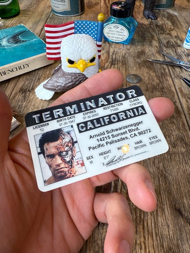 パロディ免許証　フェイマスピープル　ライセンスカード　（ターミネーター/T-800）|映画関連グッズ|もはや店長すら迷子になるアメ雑ジャングル