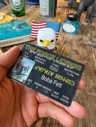 パロディ免許証　フェイマスピープル　ライセンスカード　（ボバフェット）　スターウォーズ|映画関連グッズ|もはや店長すら迷子になるアメ雑ジャングル