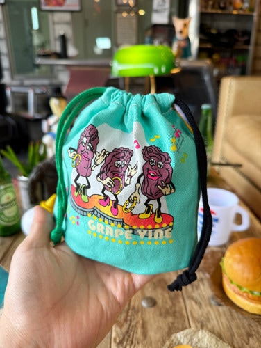 カリフォルニアレーズン　巾着袋　キンチャク袋|お菓子＆シリアル系カンパニーグッズ|カンパニーグッズ