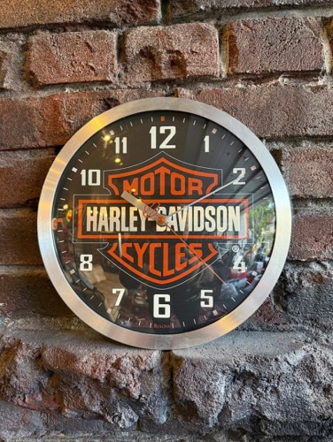 ハーレーダビッドソン　バー＆シールド　ウォールクロック　壁掛け時計|ハーレーダビッドソングッズ|男の秘密基地作りに！ガレージング雑貨