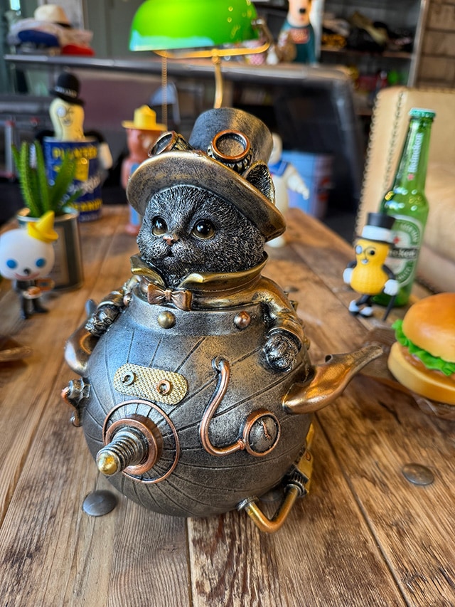 スチームパンク メカキャット ポリレジン オブジェの通販・販売