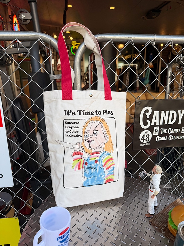 チャイルドプレイ　チャッキートートバック＆フィギュアセット 映画 チャイルドプレイ チャッキー トートバッグ （It's Time to Play