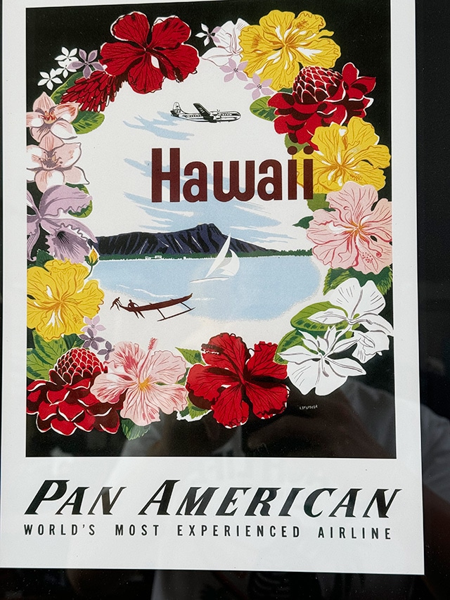 【額装済】パンナム航空　ハワイアン　ポスター&フレーム ODハワイアン フレームポスター PA SUFERS パンナム航空 インテリア