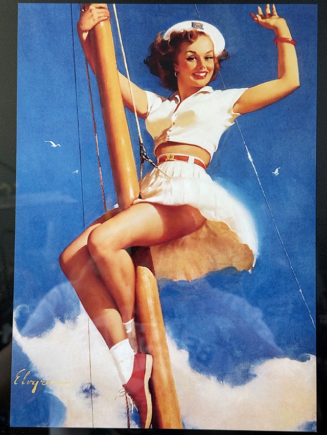 ピンナップガール ヴィンテージポスター ウッドフレーム ミリタリー