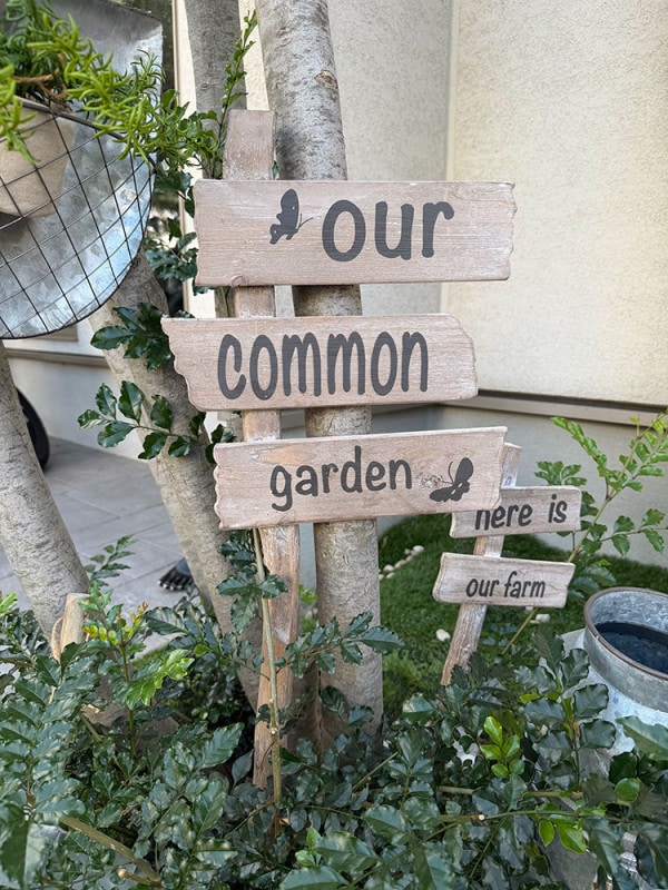 OUR COMMON GARDEN」 ウッド製 ガーデンサインボード Lの通販・販売