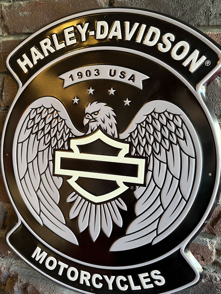 ハーレーダビッドソン ハーレーイーグル エンブレム エンボス ティン