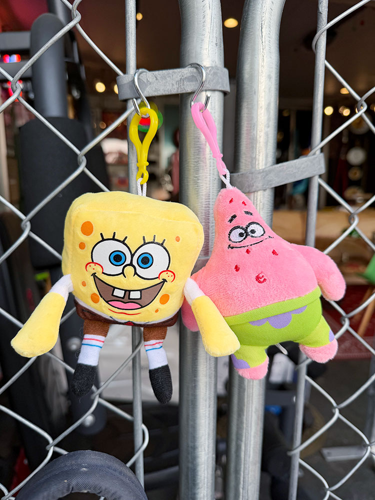 スポンジボブ ＆ パトリック ぬいぐるみ クリップキーホルダー （2体