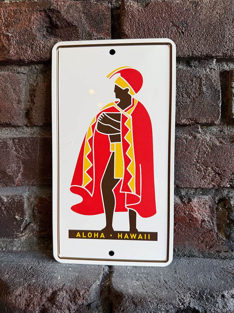 ハワイアン ミニ看板 （カメハメハ大王） アルミサインの通販・販売