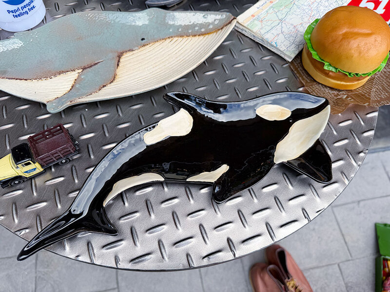 シャーク ＆ クジラ ＆ シャチ プレート お皿 陶器製 （全3種セット