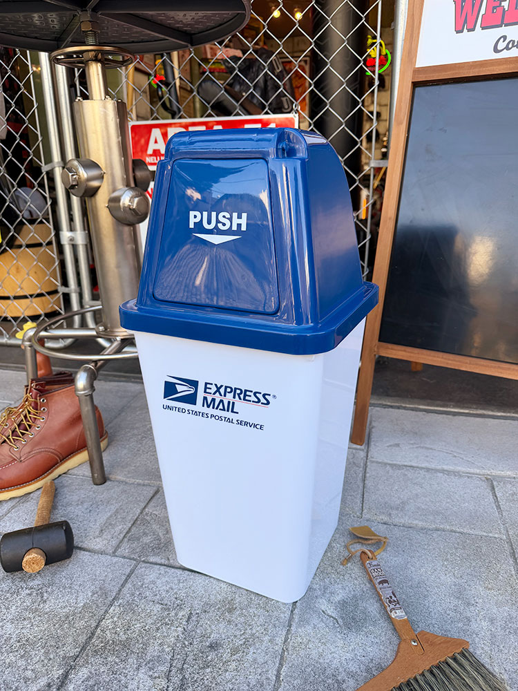 USPS ダストビン 20Lサイズ （ホワイト×ネイビー） ゴミ箱 トラッシュ