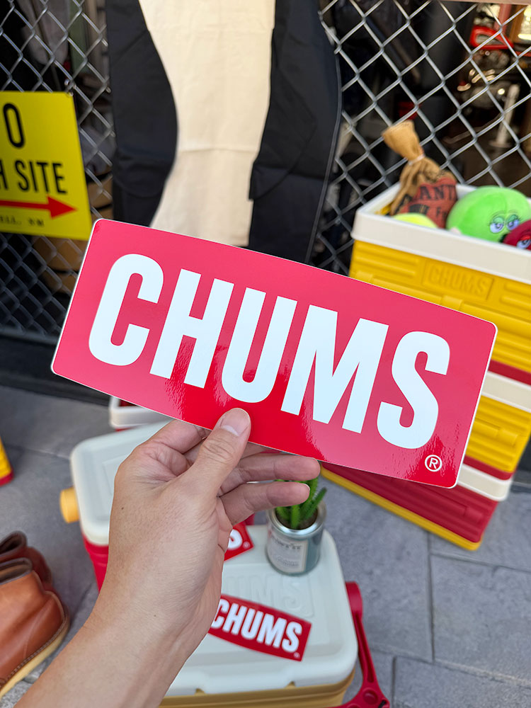 CHUMS チャムス レッドロゴ オフィシャル ステッカー （Lサイズ） 単品