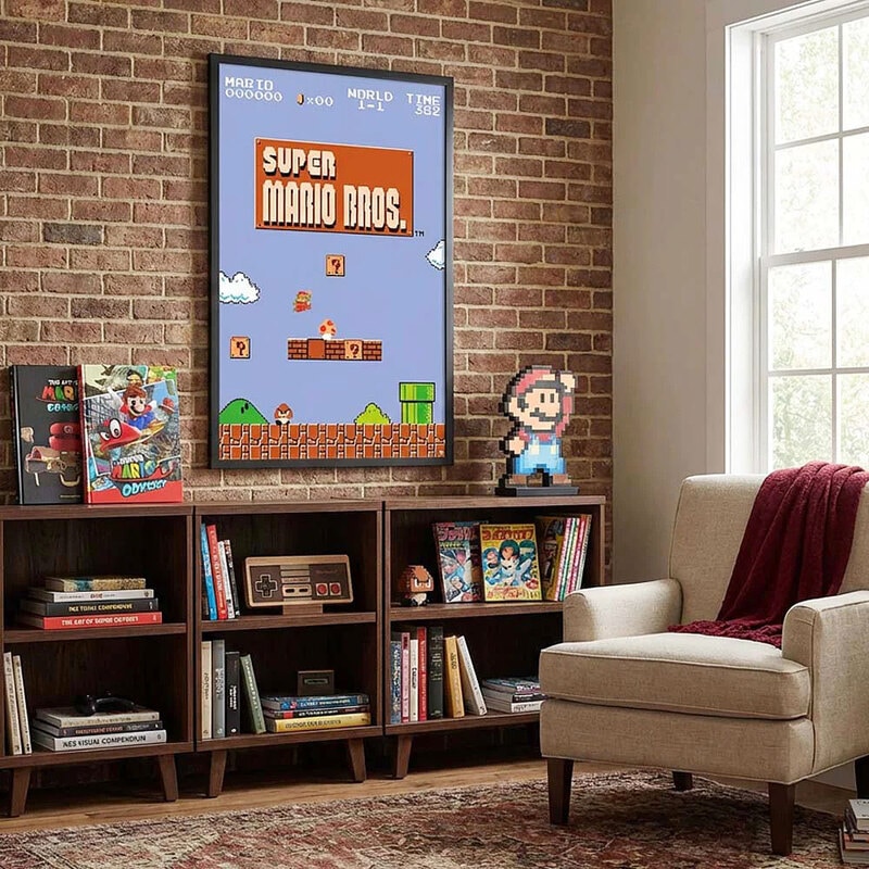 初代ファミコン スーパーマリオブラザーズ オフィシャル ポスター