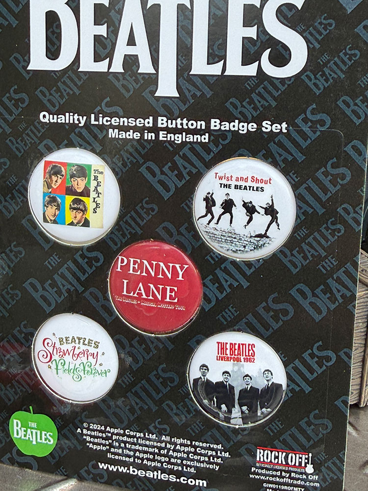 ビートルズ オフィシャル バッジセット 5個入り （Beatles Liverpool