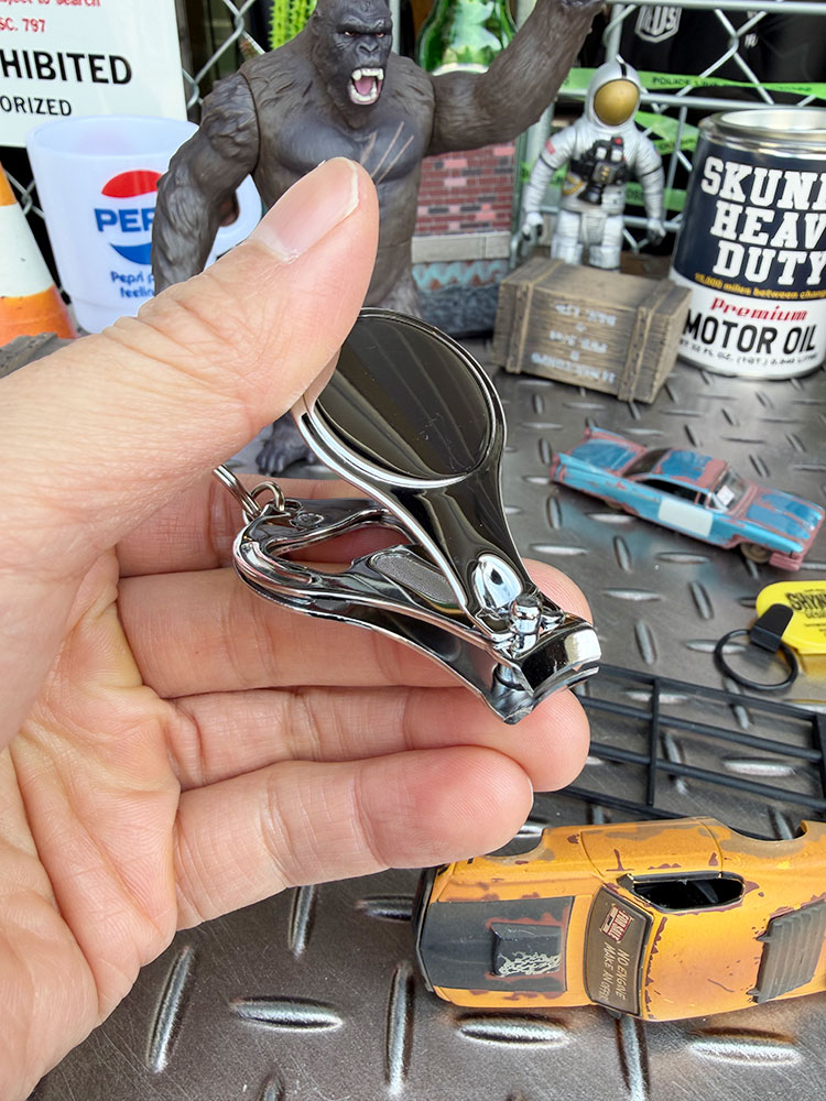 シャイネス スカンキッド 爪切り キーホルダー 栓抜き＆ミラー付き