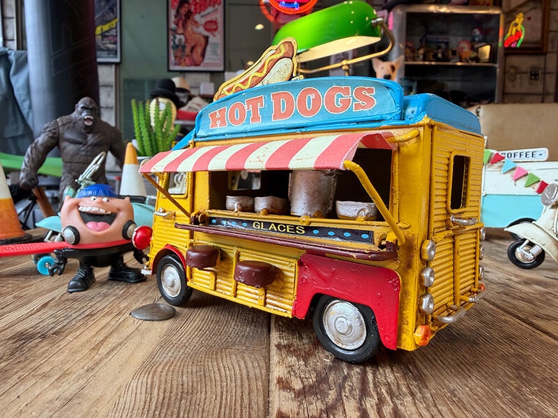 シトロエン Hバン ホットドッグ キッチンカー ブリキオブジェ