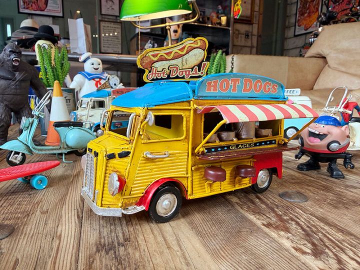シトロエン Hバン ホットドッグ キッチンカー ブリキオブジェ