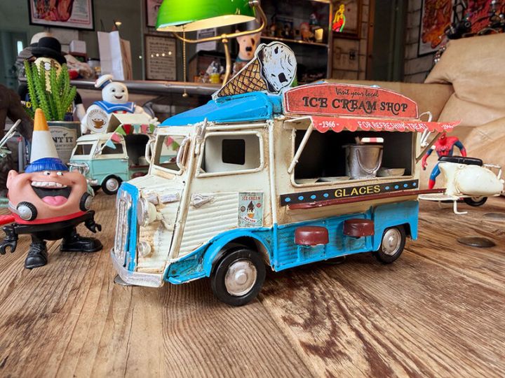 シトロエン Hバン アイスクリーム キッチンカー ブリキオブジェ