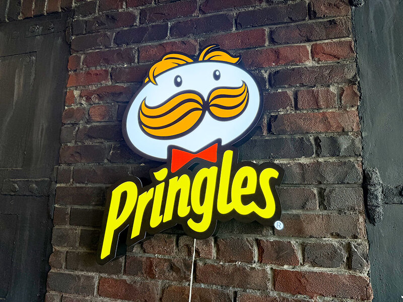 Pringles ディスプレー　LEDロゴサイン アメリカン ストアディスプレイ ライトサイン （プリングルス）の通販