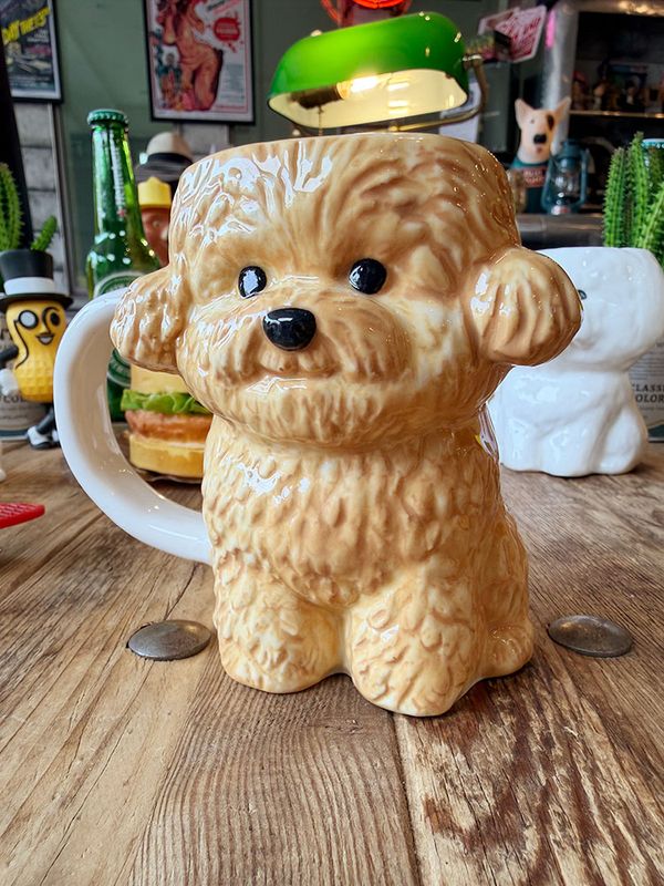 かわいい犬型マグカップ トイプードル 340ml 陶器の通販・販売