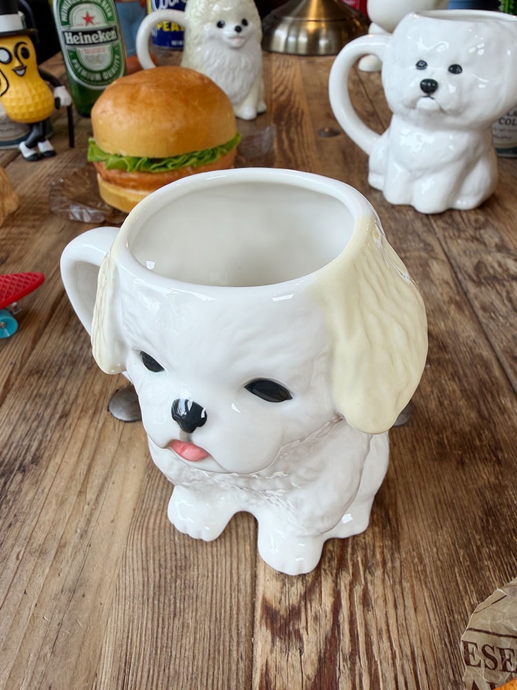 かわいい犬型マグカップ ペキニーズ 340ml 陶器の通販・販売