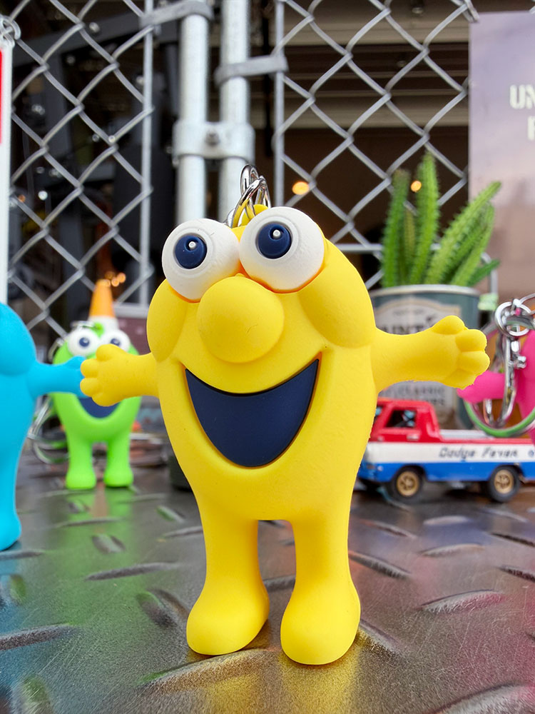 インテリア置物　アメリカ製 ミスターバブル PVC 3Dフィギュア キーホルダー （イエロー） 単品の