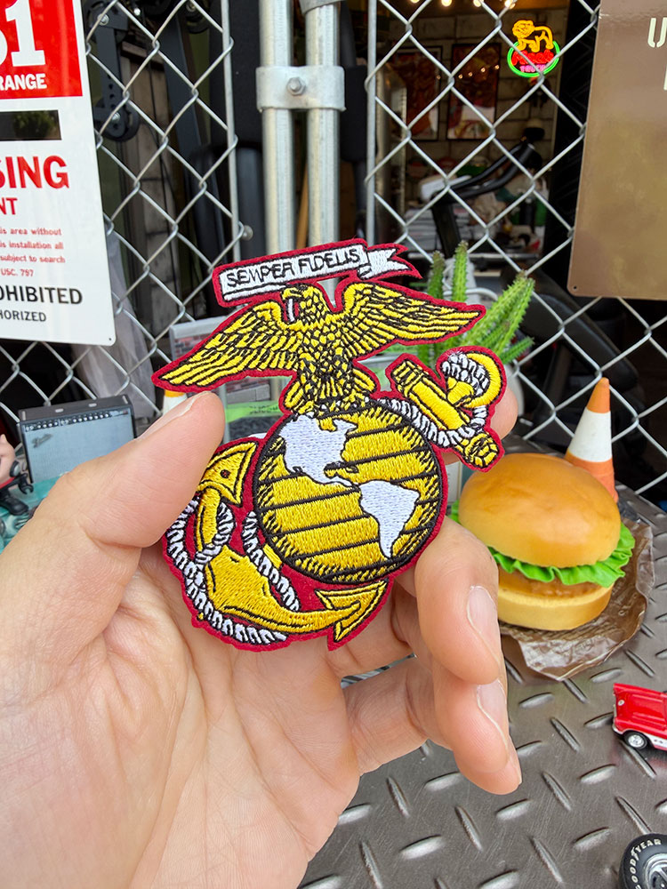 USMC アメリカ海兵隊 ミリタリーワッペン （ダイカットエンブレム）の