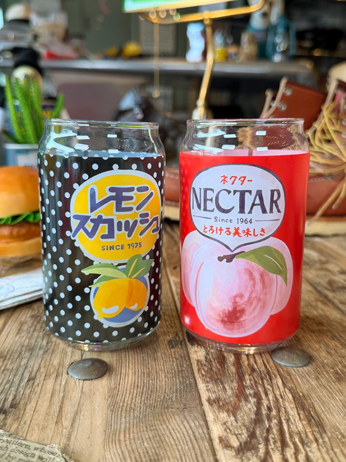 不二家 ネクター＆レモンスカッシュ 缶型グラス （2個セット）の通販