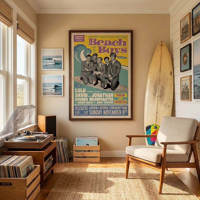 【非売品】BEACH BOYS ポスター　ビーチボーイズ　103cm✖️73cm ビーチボーイズ オフィシャルポスター （Vintage Concert Poster