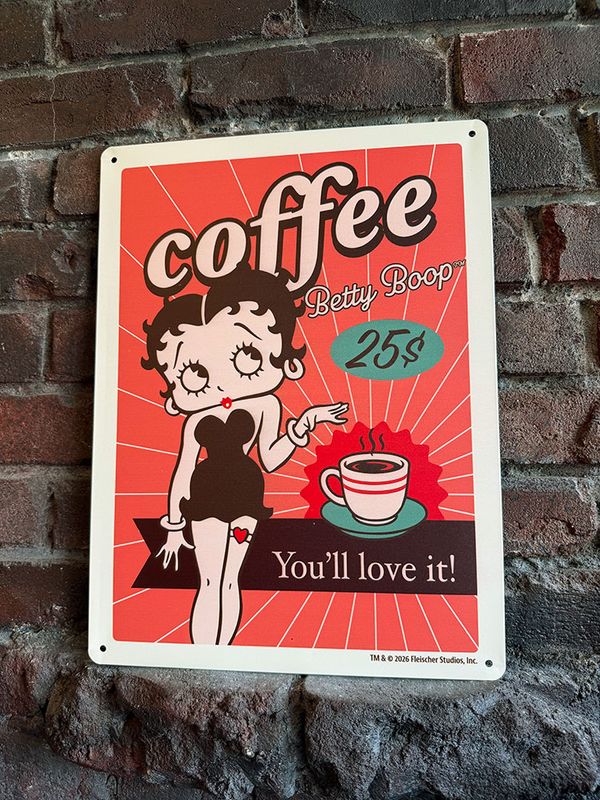 ベティ・ブープ ブリキ看板 （コーヒー）の通販・販売 | アメリカ雑貨