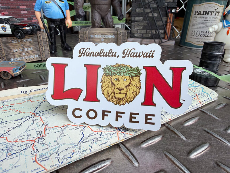 ライオンコーヒー ロゴ オフィシャル ステッカー （LION COFFEE）の