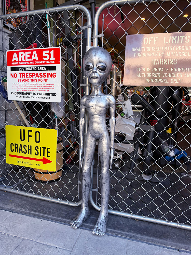 たぶん等身大 エイリアン ビッグサイズ115cm 人形 （シルバー