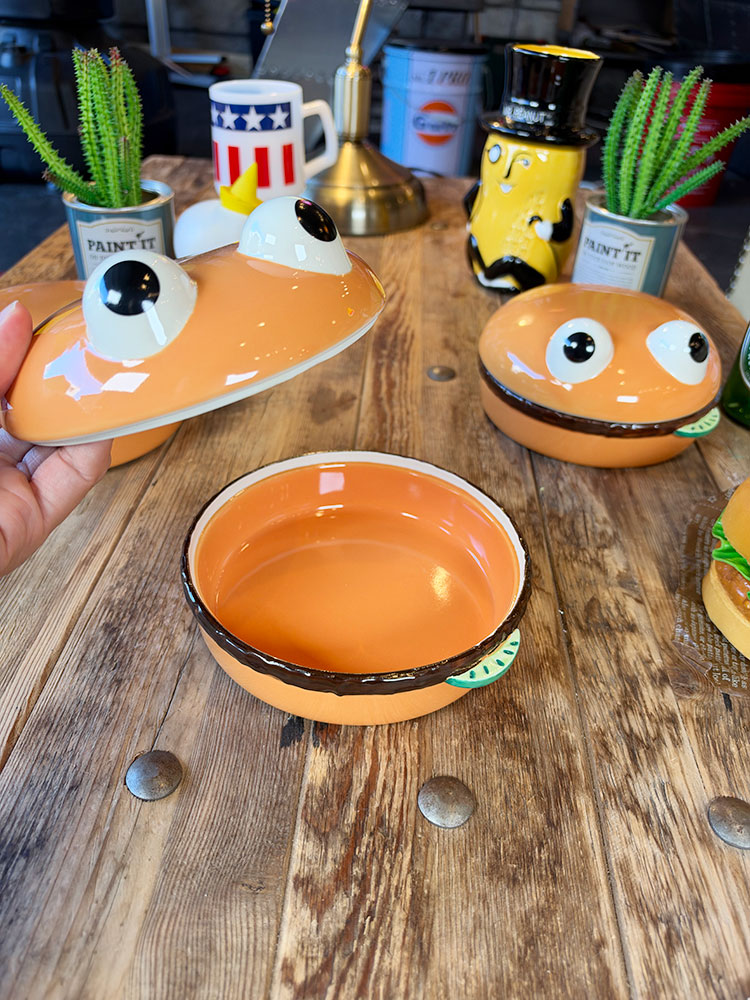 マクドナルド ハンバーガーパッチ コンテナ 陶器製 リプロダクト 単品