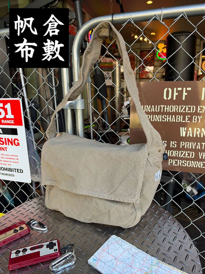 倉敷帆布で職人さんが作った こだわりの ニュースペーパーバッグ