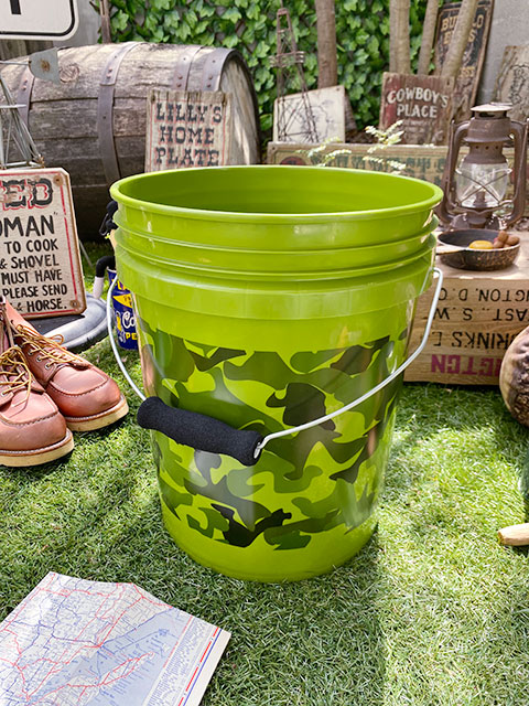 米国リークタイト社 5ガロン バケツ MADE IN U.S.A. （カモフラ