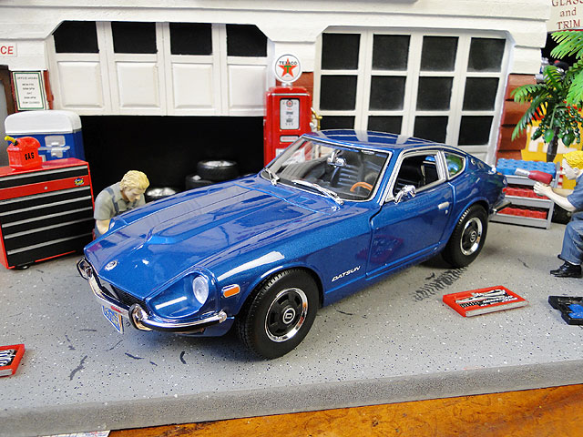 日産　ダットサン240Z ブルー　マイスト 1:18 日産（NISSAN） Maisto 1/18 ダットサン 240Z 1971 ブルー マイスト