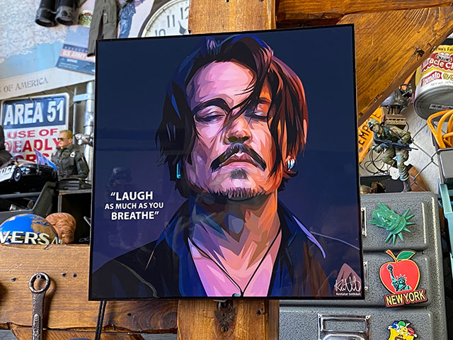 ジョニー・デップ　パネル Johnny Depp (2) ジョニー デップ「ポップアートパネル Keetatat