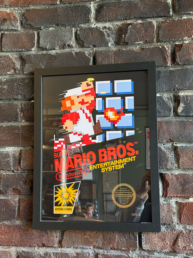 【レア】 マリオ像 任天堂エンターテインメント加盟店看板 US版 スーパーマリオブラザーズ パッケージ オフィシャル フレーム
