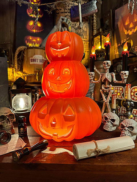 パンプキンランタン トリプルフェイス （Sサイズ） ハロウィン